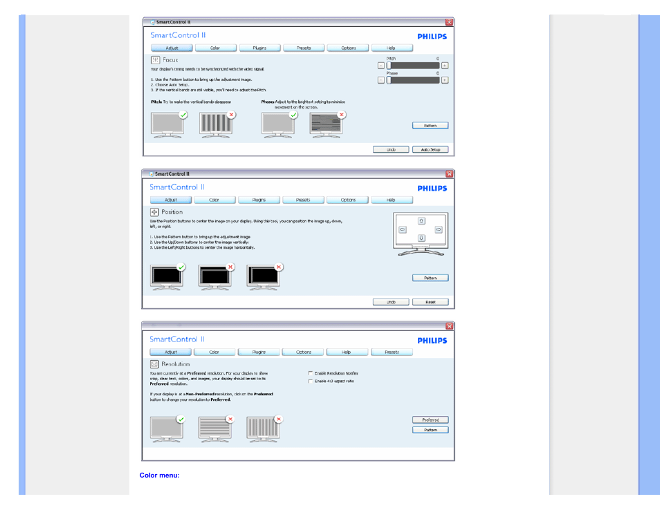 Philips Brilliance LCD monitor with Ergo base USB Audio 240B1CS 24"w B-line 1920x1200 - Format 1610 User Manual | Page 41 / 96