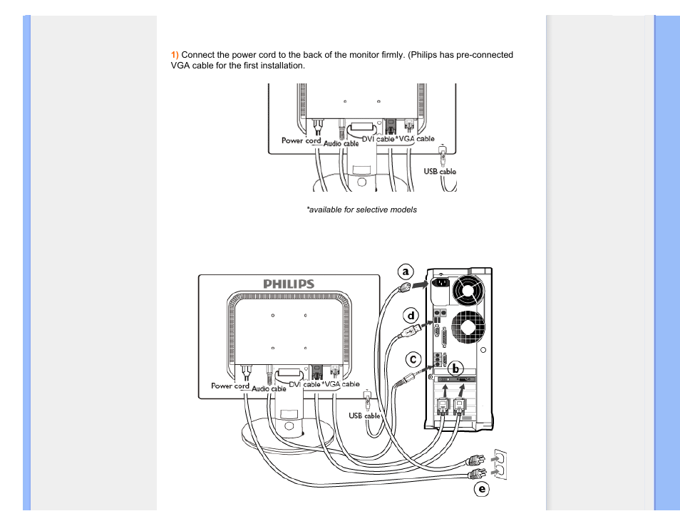 Philips Brilliance LCD monitor with Ergo base USB Audio 240B1CS 24"w B-line 1920x1200 - Format 1610 User Manual | Page 59 / 96