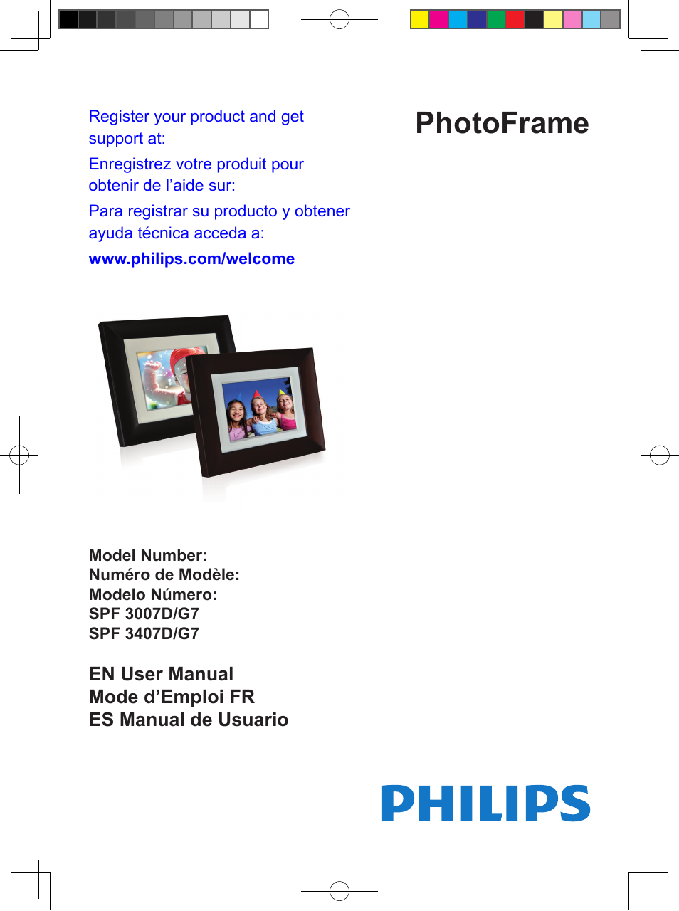 Philips PhotoFrame SPF3407D 17.8 cm 7" LCD 43 screen ratio Brown User Manual | 96 pages