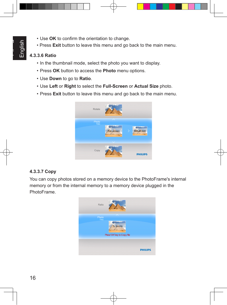 Philips PhotoFrame SPF3407D 17.8 cm 7" LCD 43 screen ratio Brown User Manual | Page 24 / 96