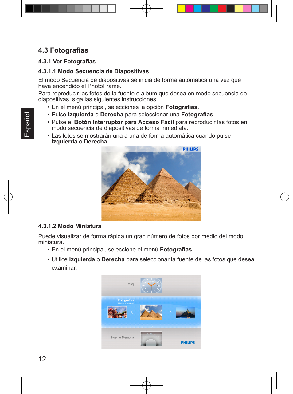 Philips PhotoFrame SPF3407D 17.8 cm 7" LCD 43 screen ratio Brown User Manual | Page 76 / 96