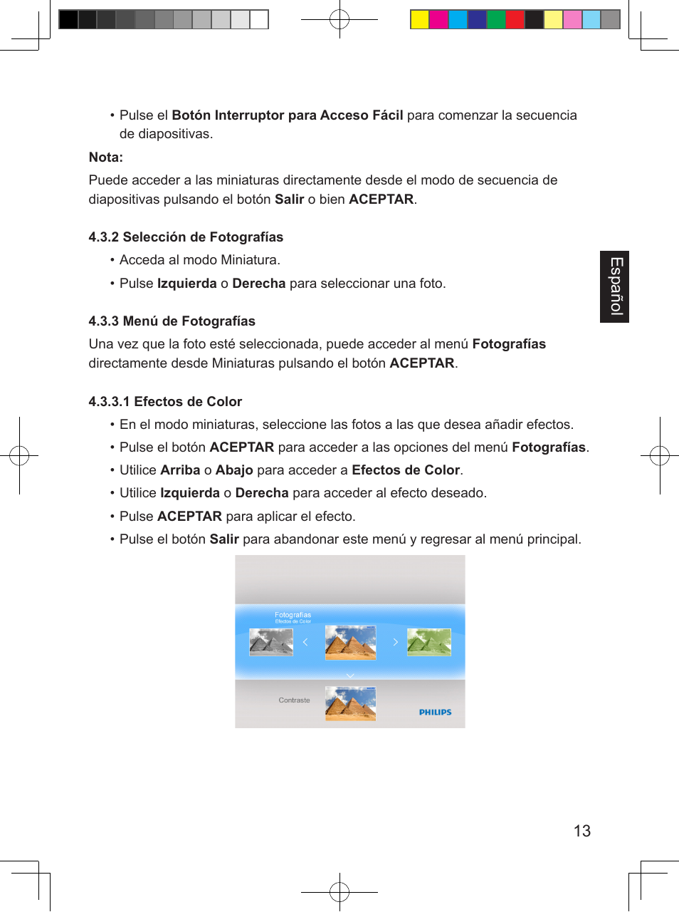 Philips PhotoFrame SPF3407D 17.8 cm 7" LCD 43 screen ratio Brown User Manual | Page 77 / 96