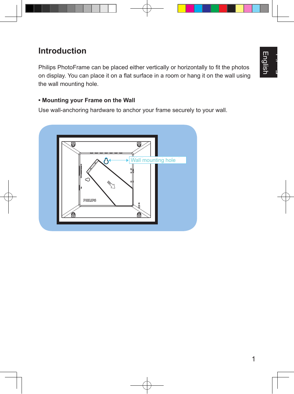 Introduction | Philips PhotoFrame SPF3407D 17.8 cm 7" LCD 43 screen ratio Brown User Manual | Page 9 / 96