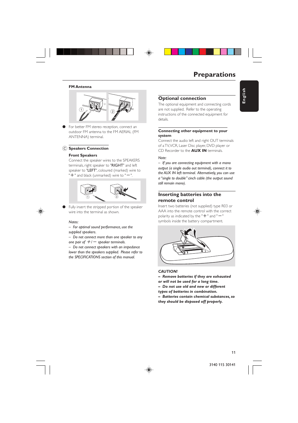 Preparations | Philips MC-220-37B User Manual | Page 11 / 23