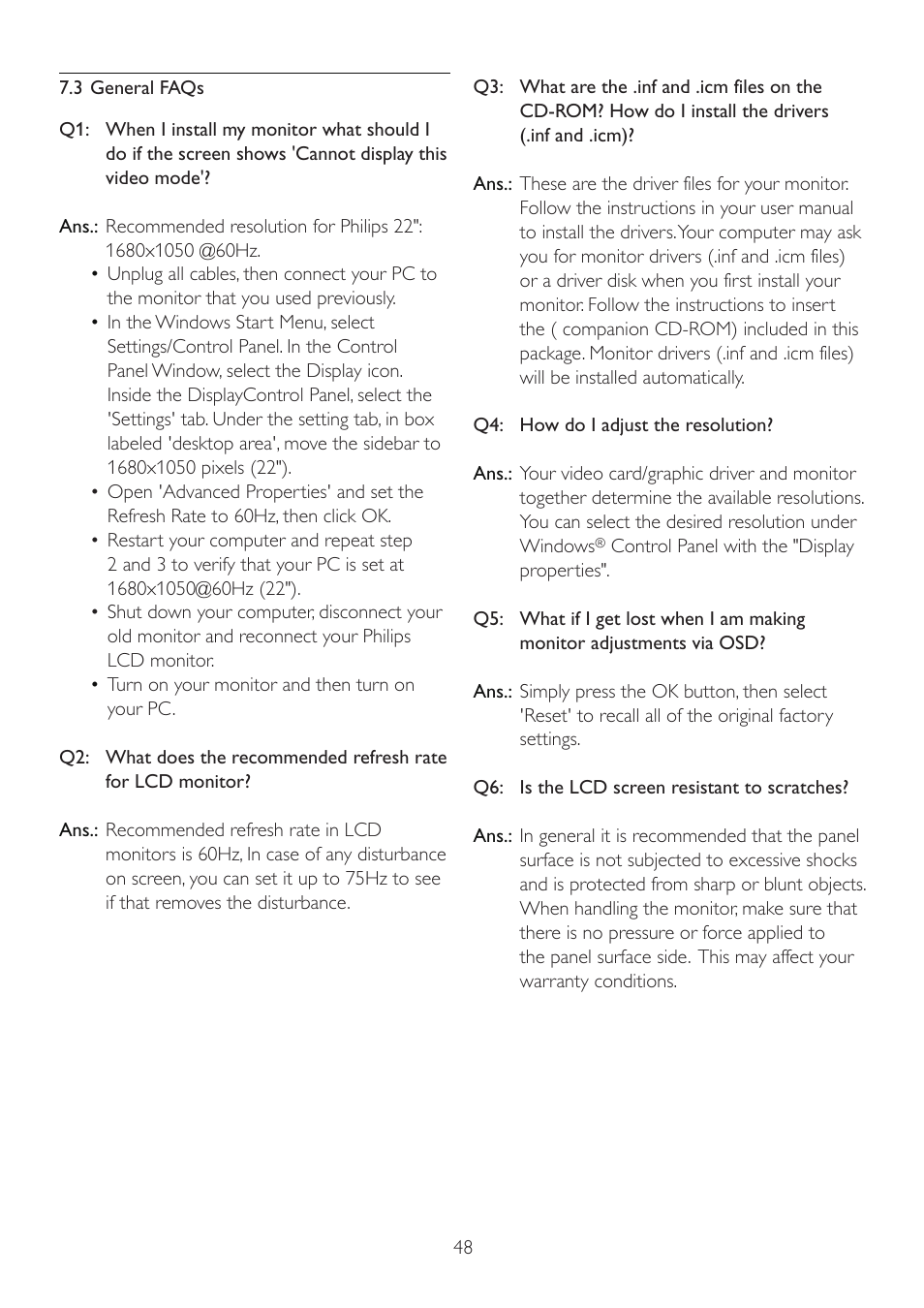 Philips 220P2ES-00 User Manual | Page 50 / 53