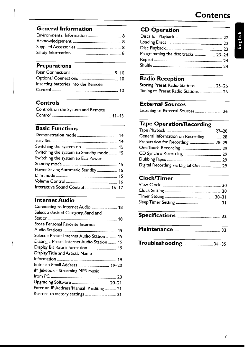 Philips FWI1000 User Manual | Page 7 / 106