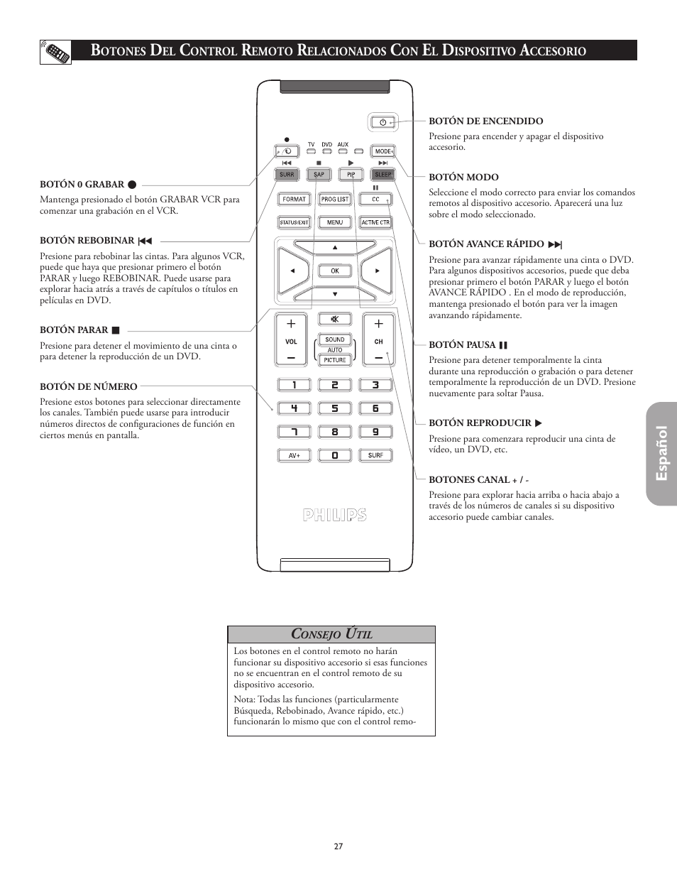 Español | Philips 26PF5320-28B User Manual | Page 103 / 114