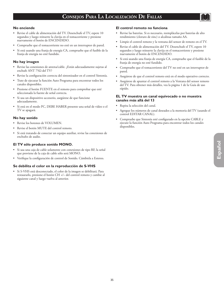 Español | Philips 26PF5320-28B User Manual | Page 111 / 114