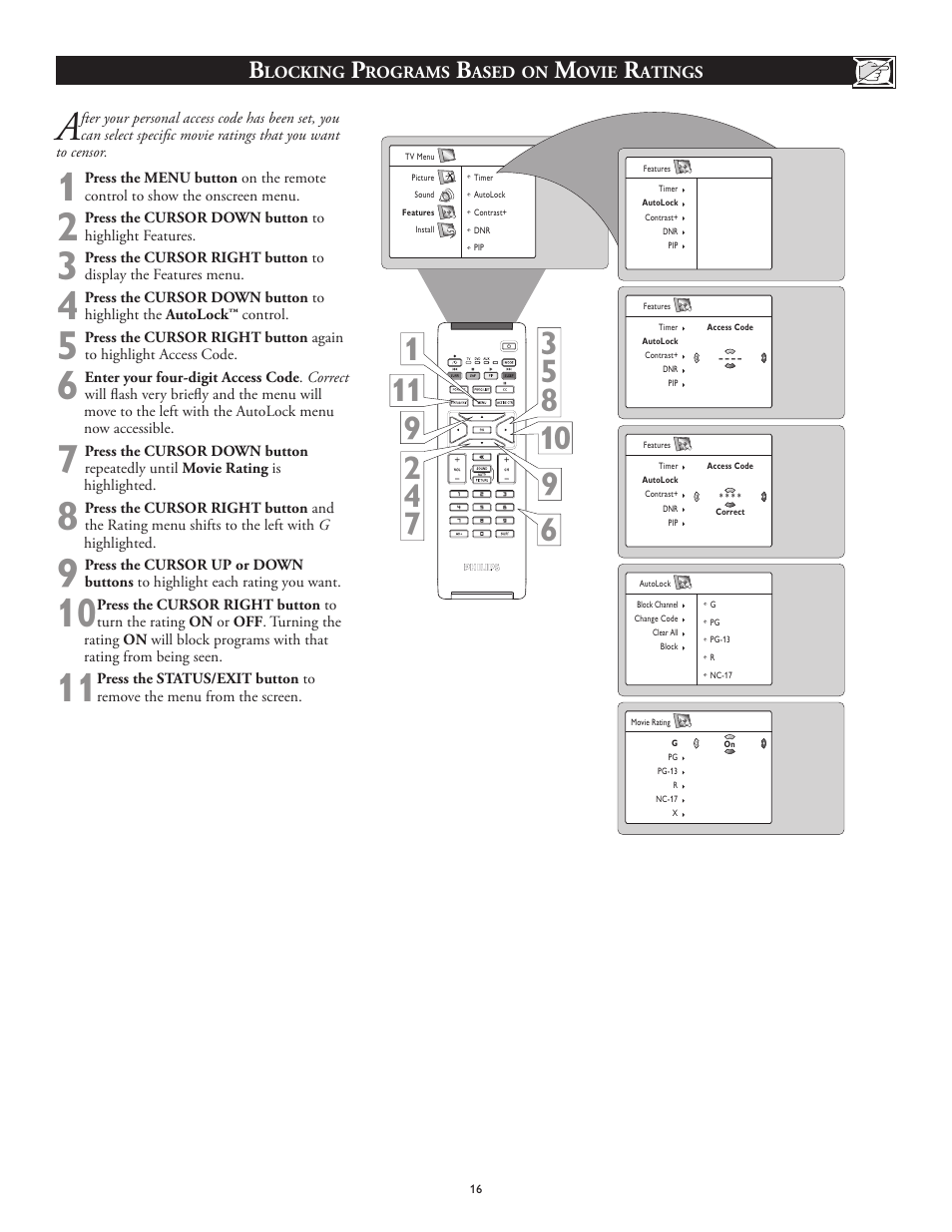 Philips 26PF5320-28B User Manual | Page 16 / 114