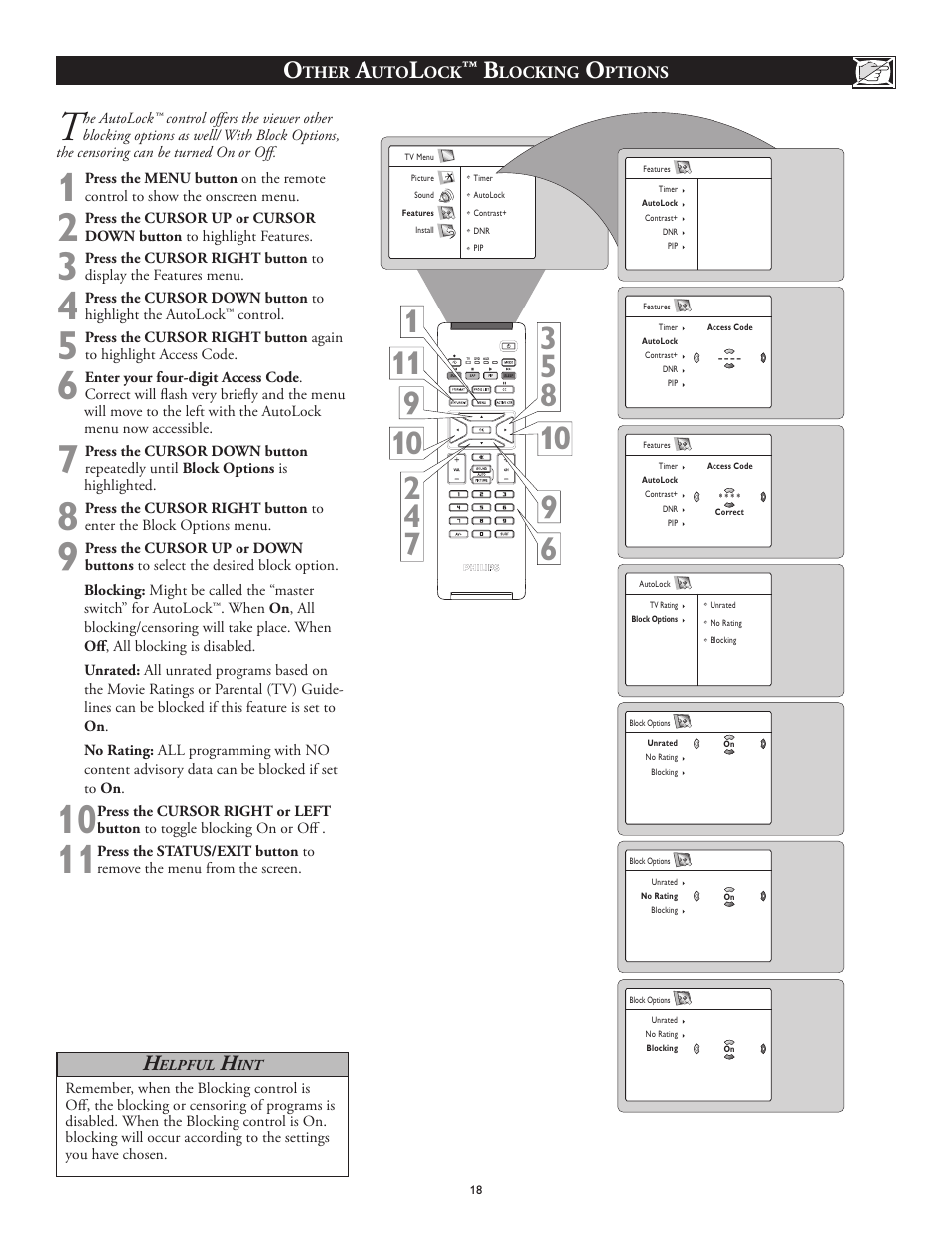 Philips 26PF5320-28B User Manual | Page 18 / 114