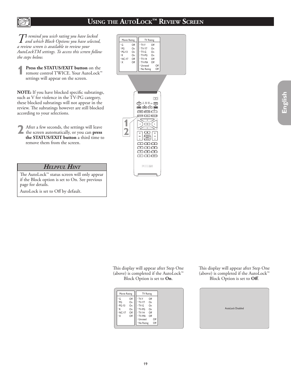 English | Philips 26PF5320-28B User Manual | Page 19 / 114