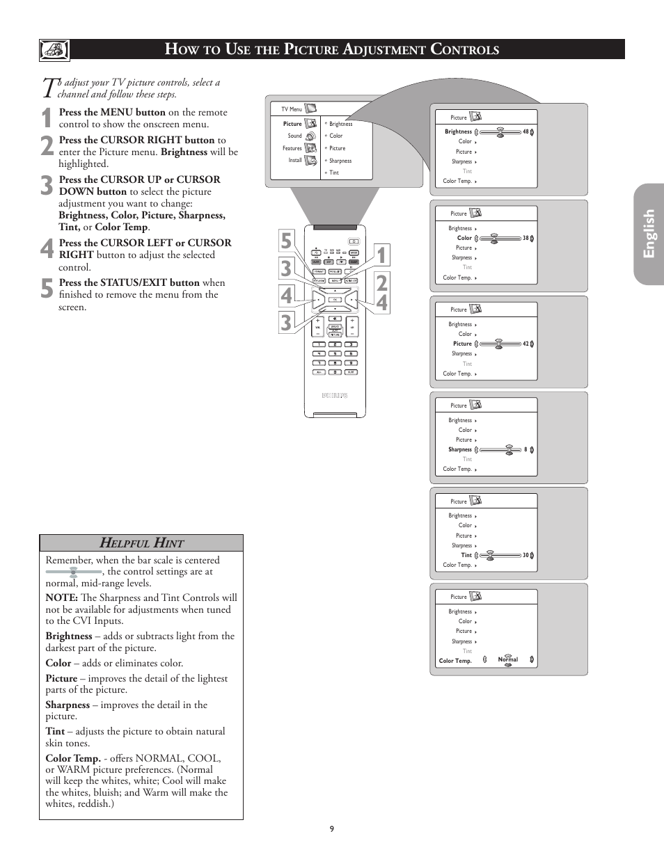English | Philips 26PF5320-28B User Manual | Page 9 / 114