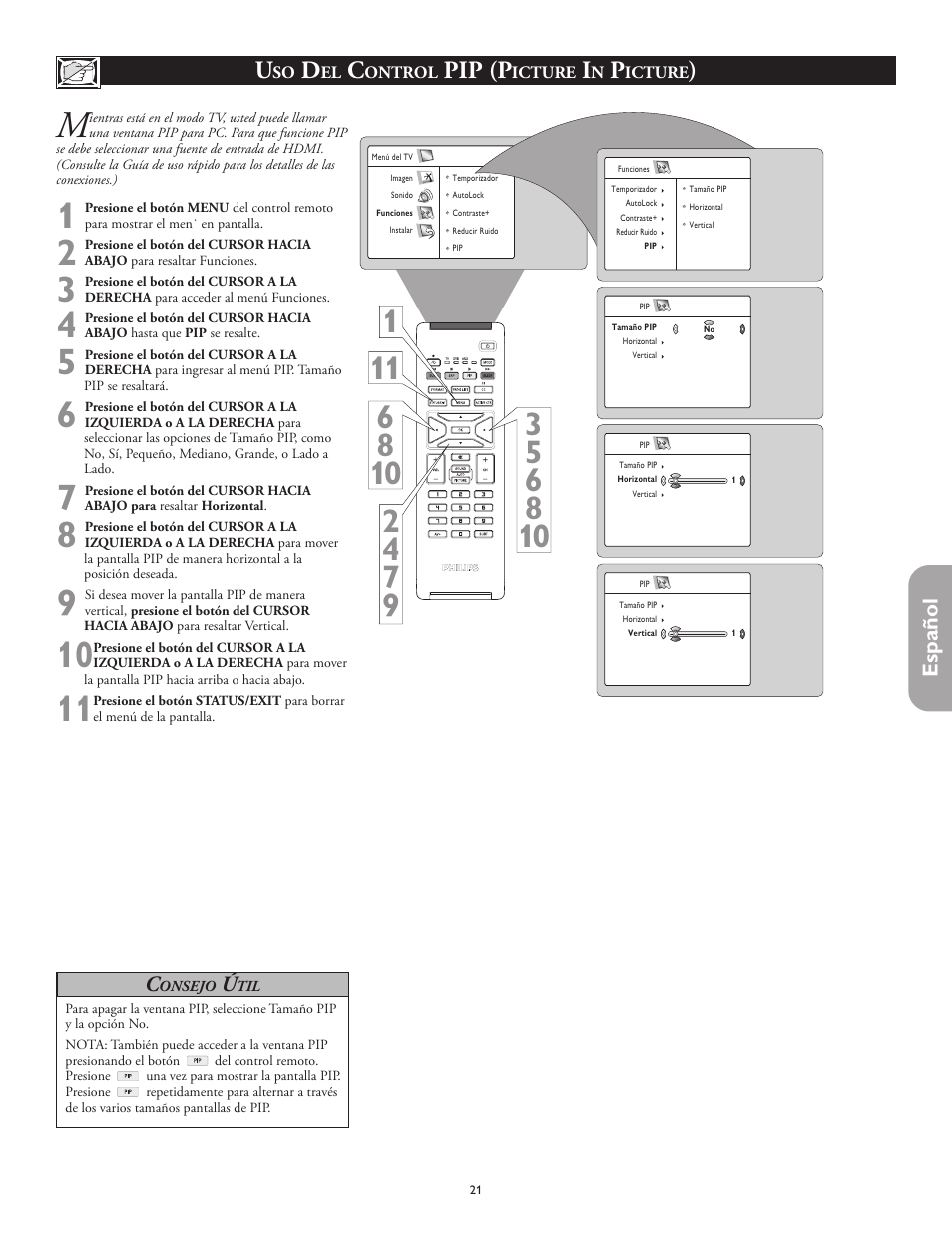 Pip (p | Philips 26PF5320-28B User Manual | Page 97 / 114