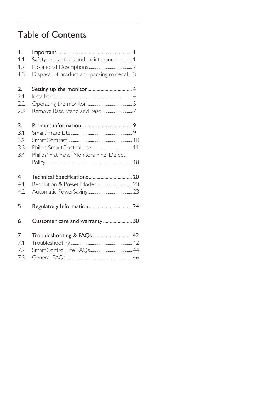 Philips 234EL2SB-00 User Manual | Page 2 / 51