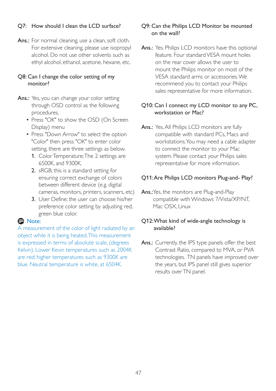 Philips 234EL2SB-00 User Manual | Page 49 / 51