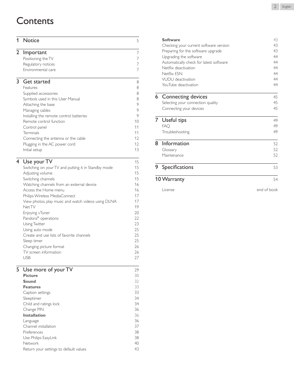 Philips 22PFL4907-F7 User Manual | Page 2 / 67