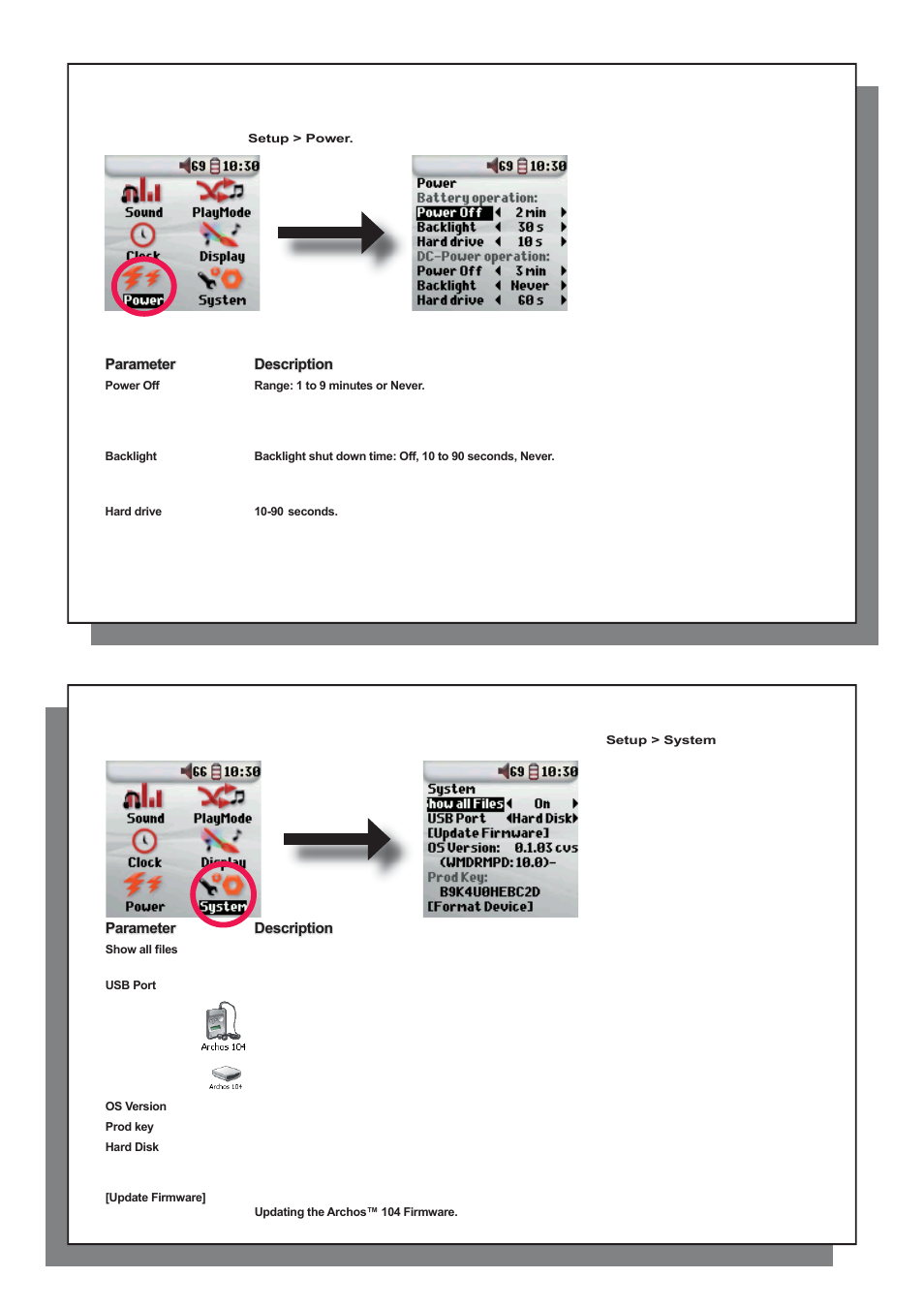 ARCHOS 104 User Manual | Page 13 / 27