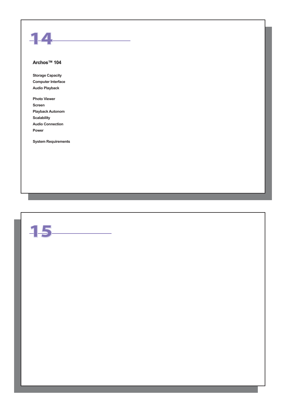 Technical specifi cations, Technical support | ARCHOS 104 User Manual | Page 24 / 27