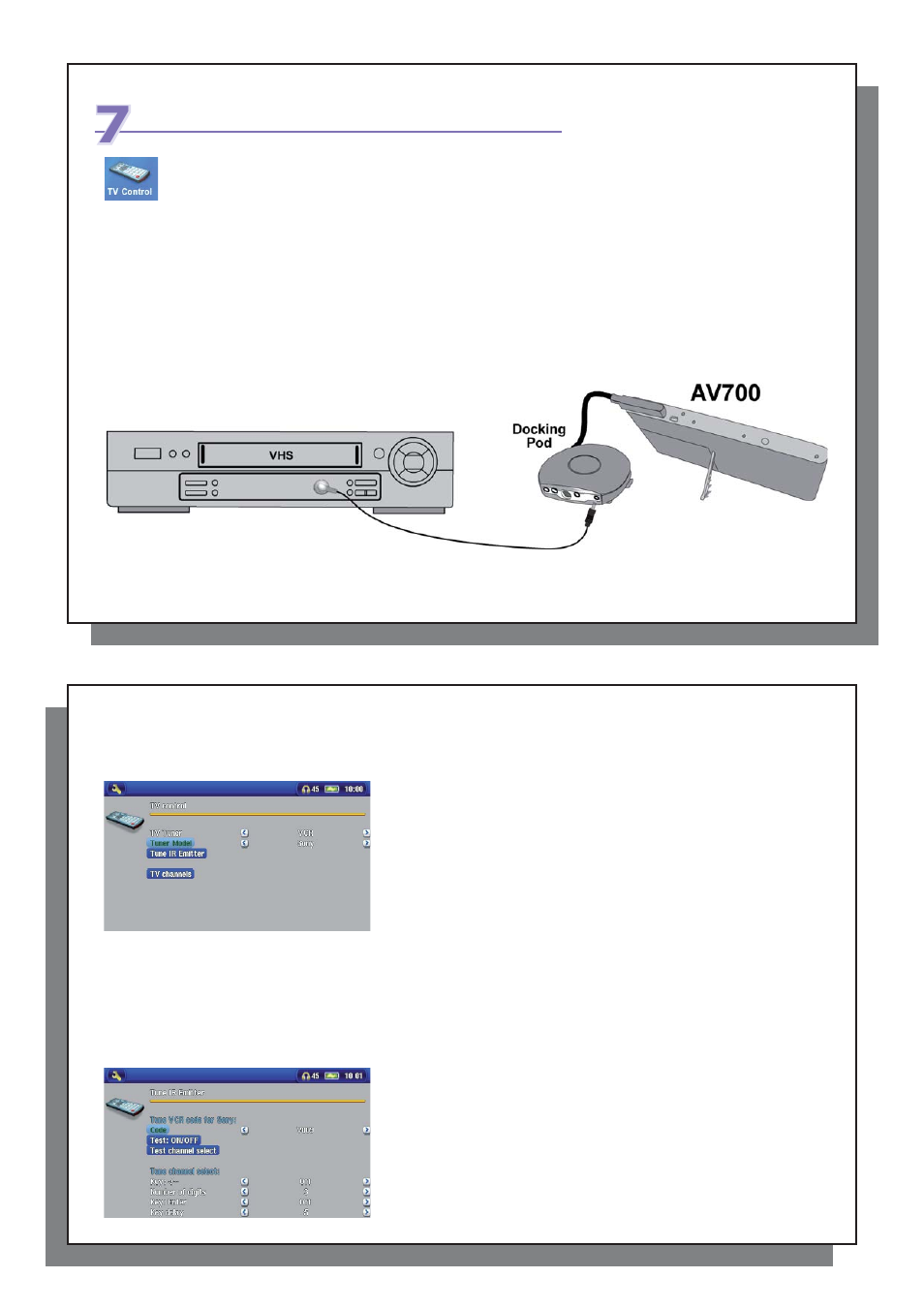 Video – setting the infrared emitter code | ARCHOS AV 700 Series User Manual | Page 14 / 55