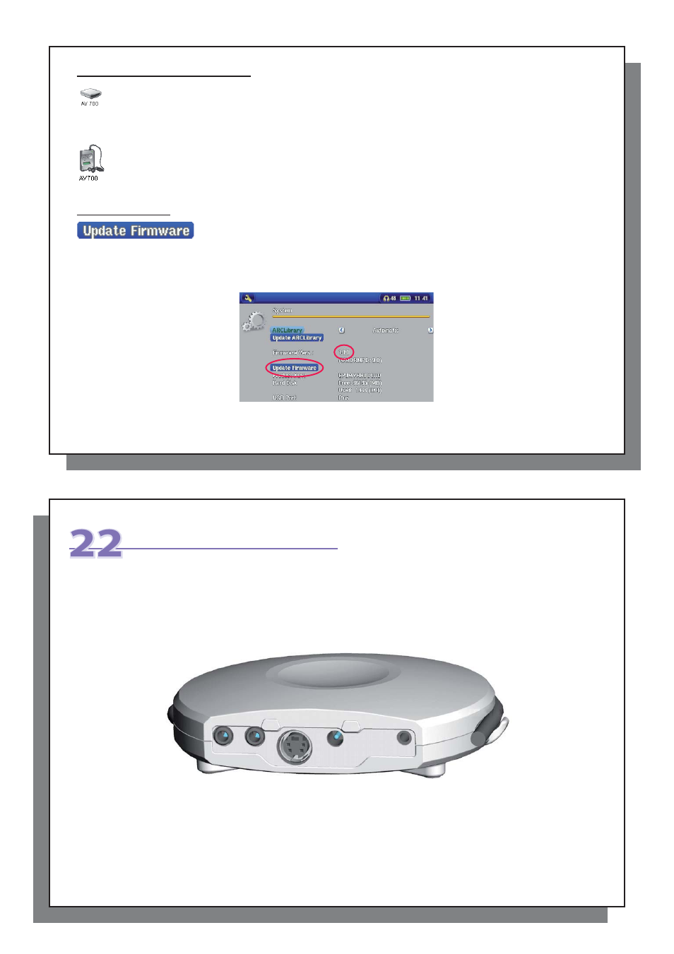 Tv docking pod description | ARCHOS AV 700 Series User Manual | Page 41 / 55