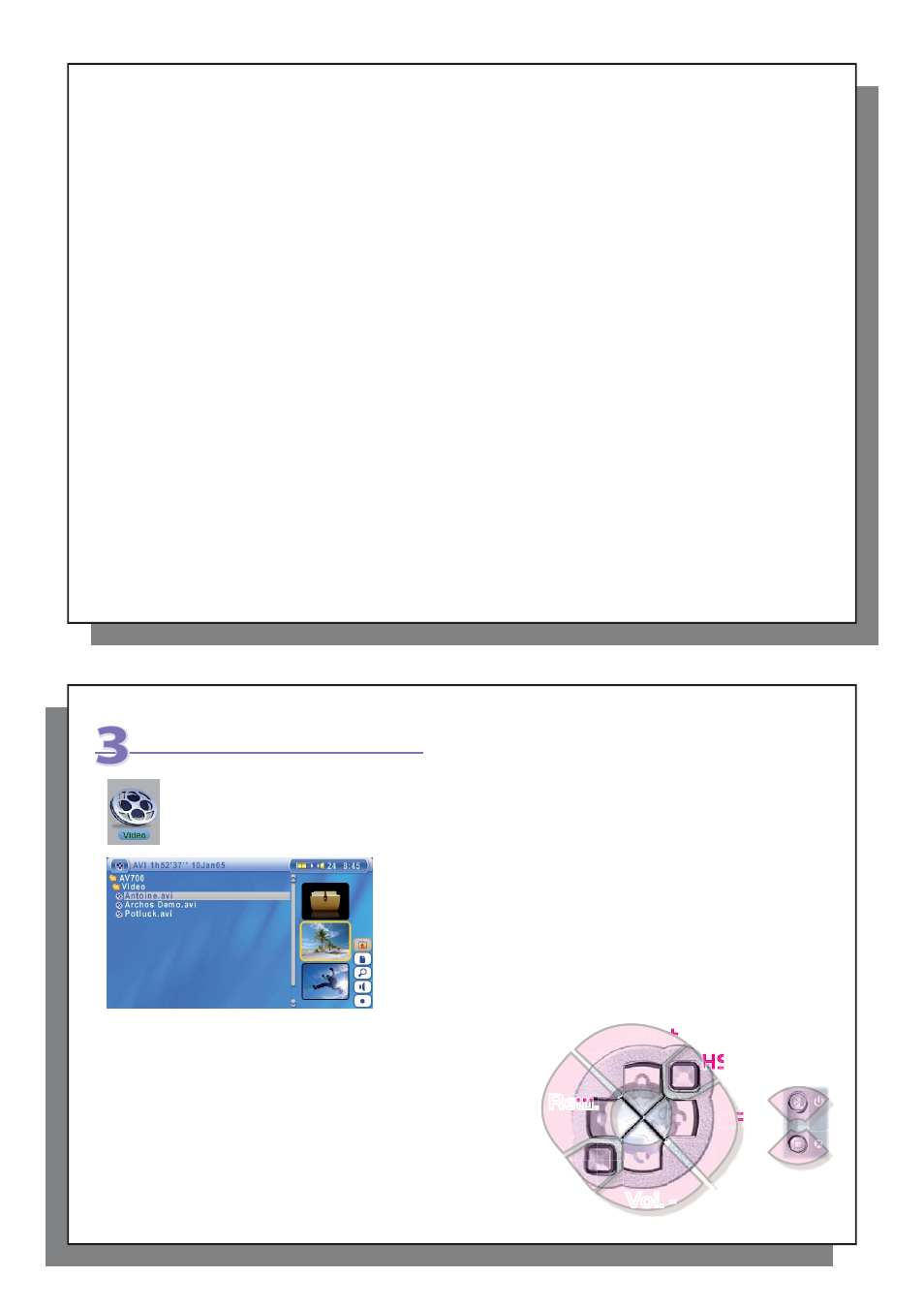 Video – playing video files | ARCHOS AV 700 Series User Manual | Page 7 / 55