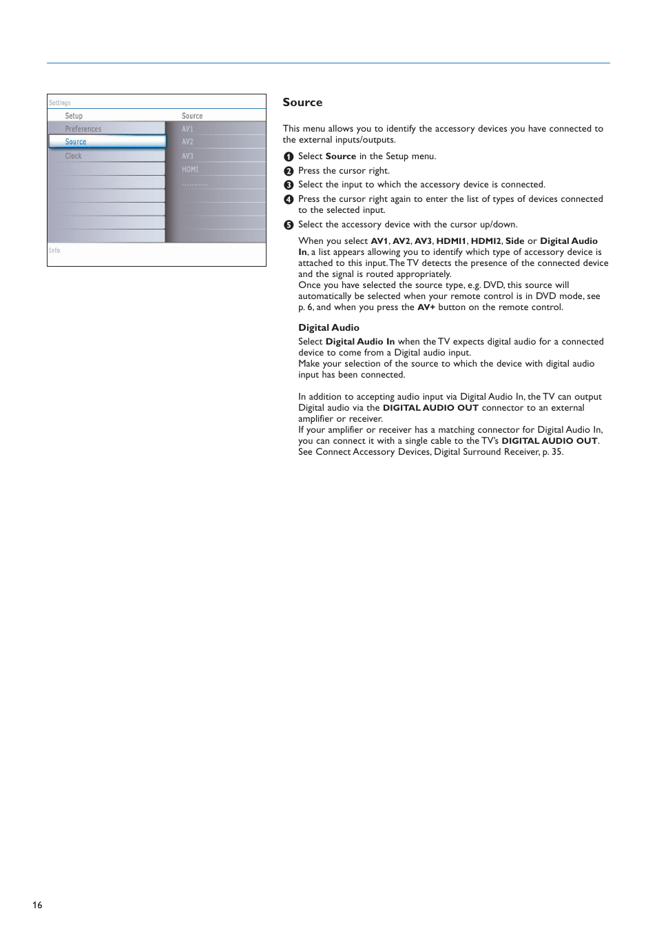 Source | Philips 42PF9730A-37 User Manual | Page 18 / 54