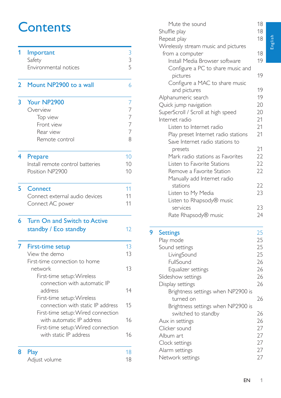 Philips NP2900-37B User Manual | Page 2 / 69