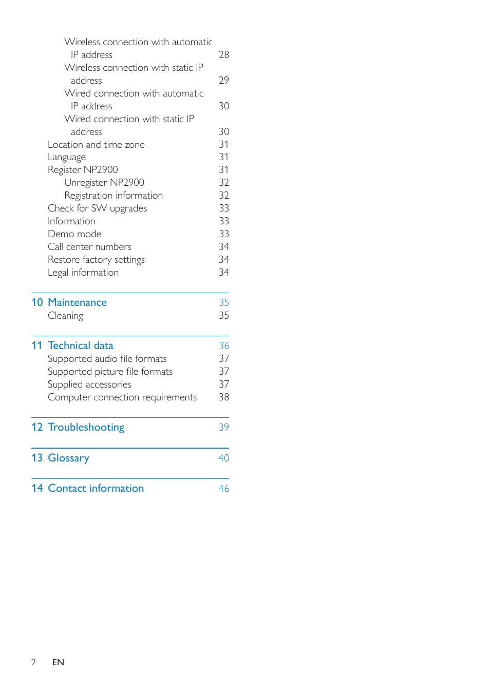 Philips NP2900-37B User Manual | Page 3 / 69