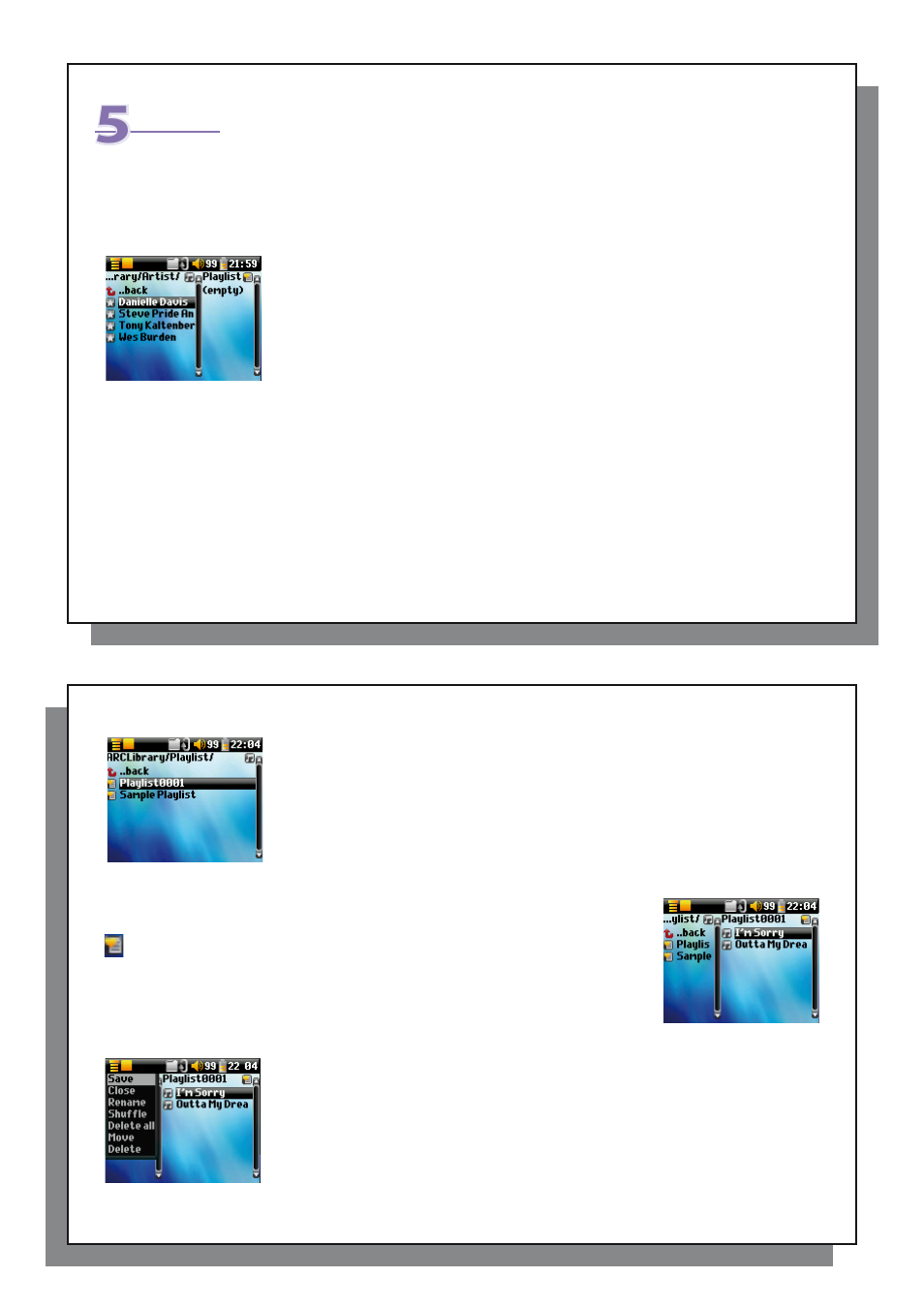 Playlists | ARCHOS 110505 User Manual | Page 9 / 23