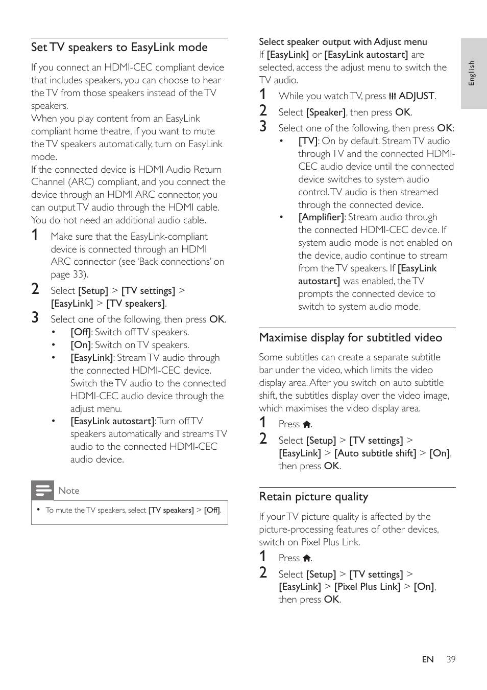 Philips 32PFL3506H-12 User Manual | Page 43 / 55