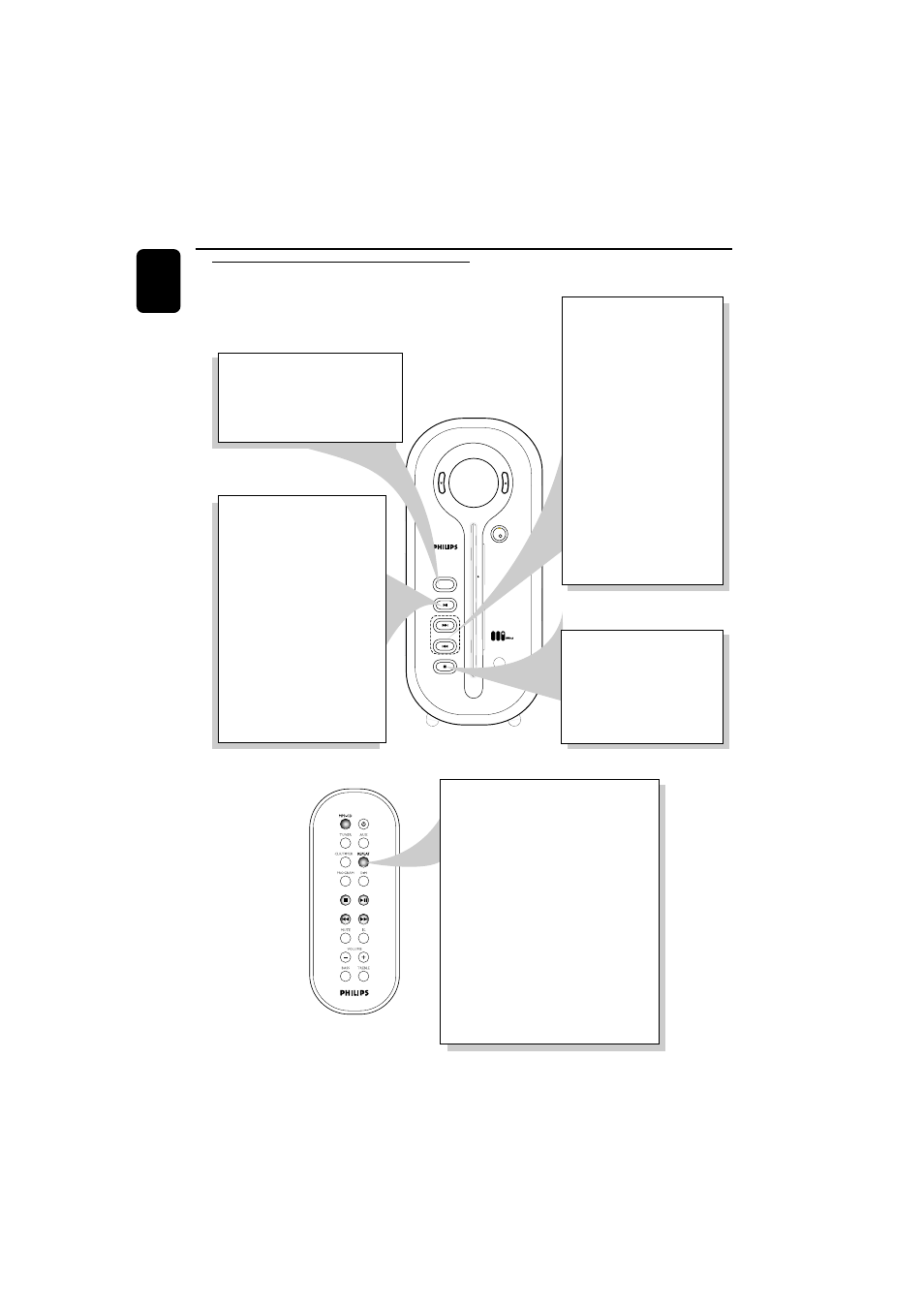 Cd/mp3-cd operations, Playing a cd/mp3-cd, Switching on to disc mode | Stop playback / eject the disc, Start / interrupt / resume playback, Searching backward/ forward, Selecting a desired track, Repeat play | Philips MZ120037 User Manual | Page 18 / 25