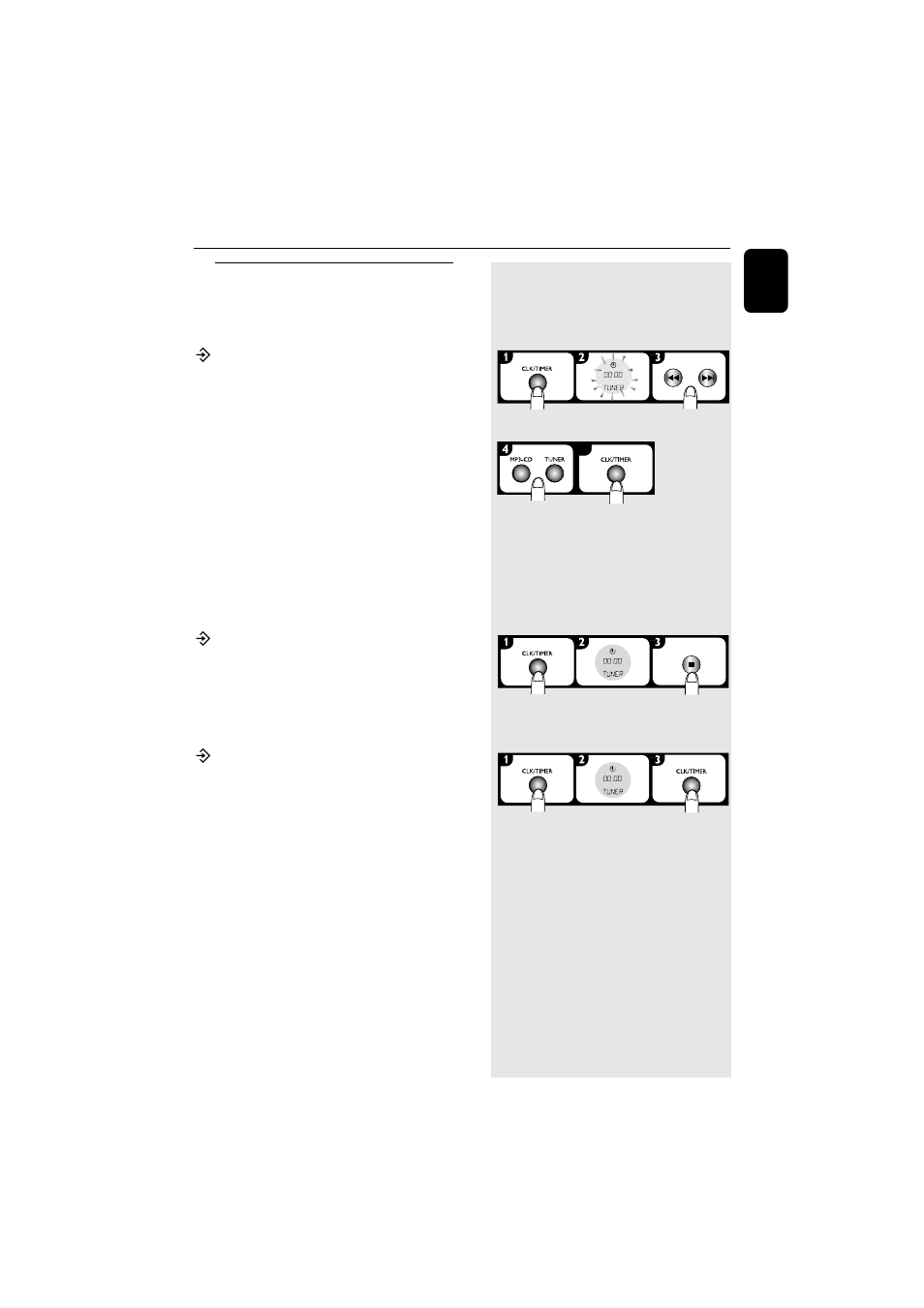 Clock/timer | Philips MZ120037 User Manual | Page 21 / 25