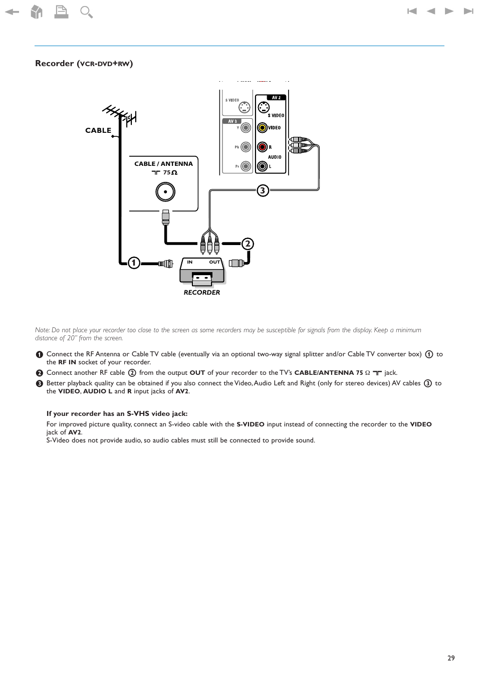 Recorder (vcr-dvd+rw), 32 recorder | Philips 32PF9630A-37B User Manual | Page 33 / 52