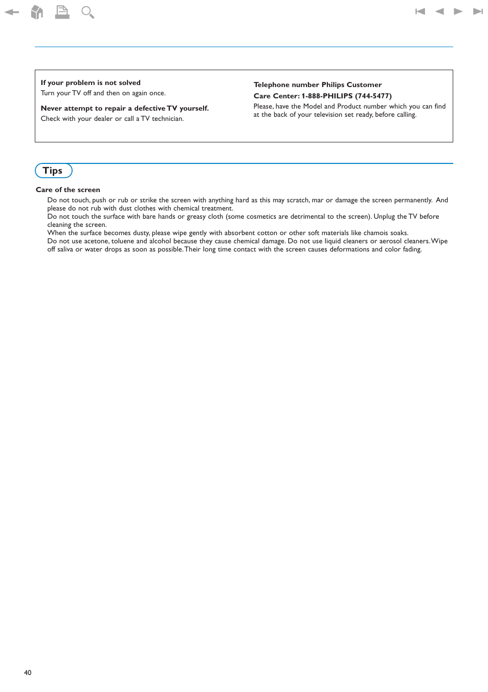 Tips | Philips 32PF9630A-37B User Manual | Page 44 / 52