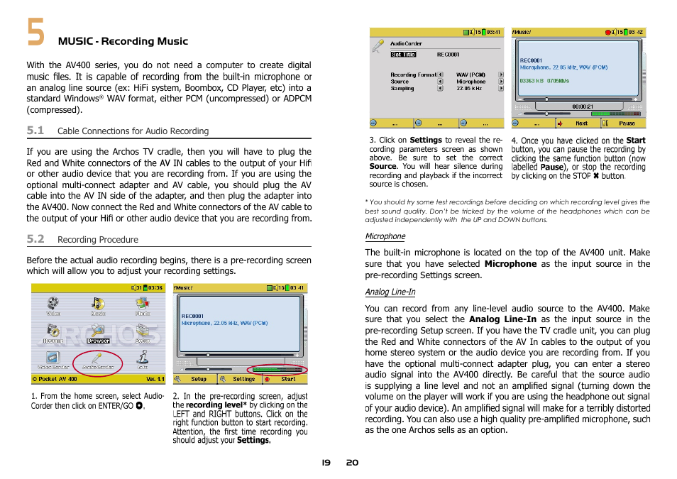ARCHOS AV400 Series User Manual | Page 10 / 39