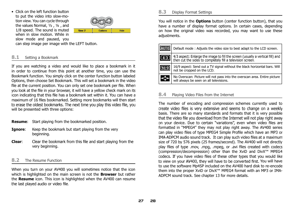 ARCHOS AV400 Series User Manual | Page 14 / 39