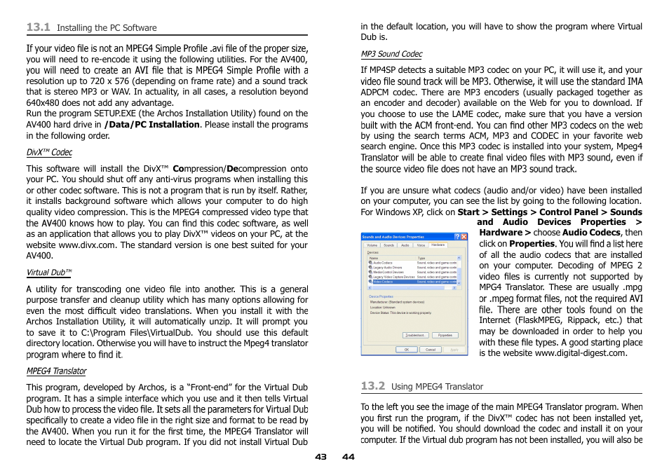 ARCHOS AV400 Series User Manual | Page 22 / 39