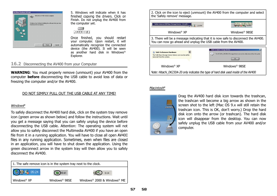 ARCHOS AV400 Series User Manual | Page 29 / 39