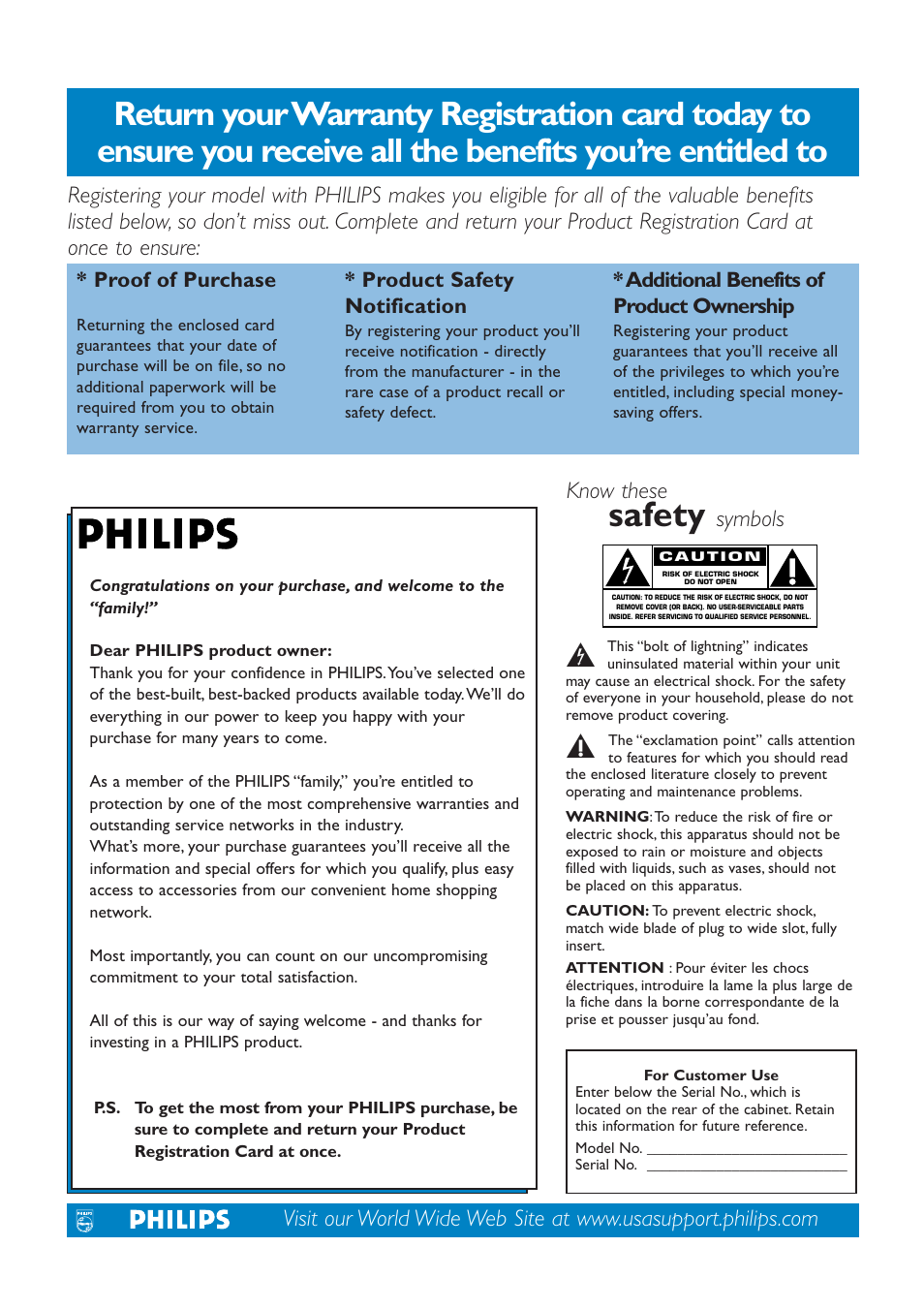 Philips 50PF7220A-37 User Manual | 48 pages