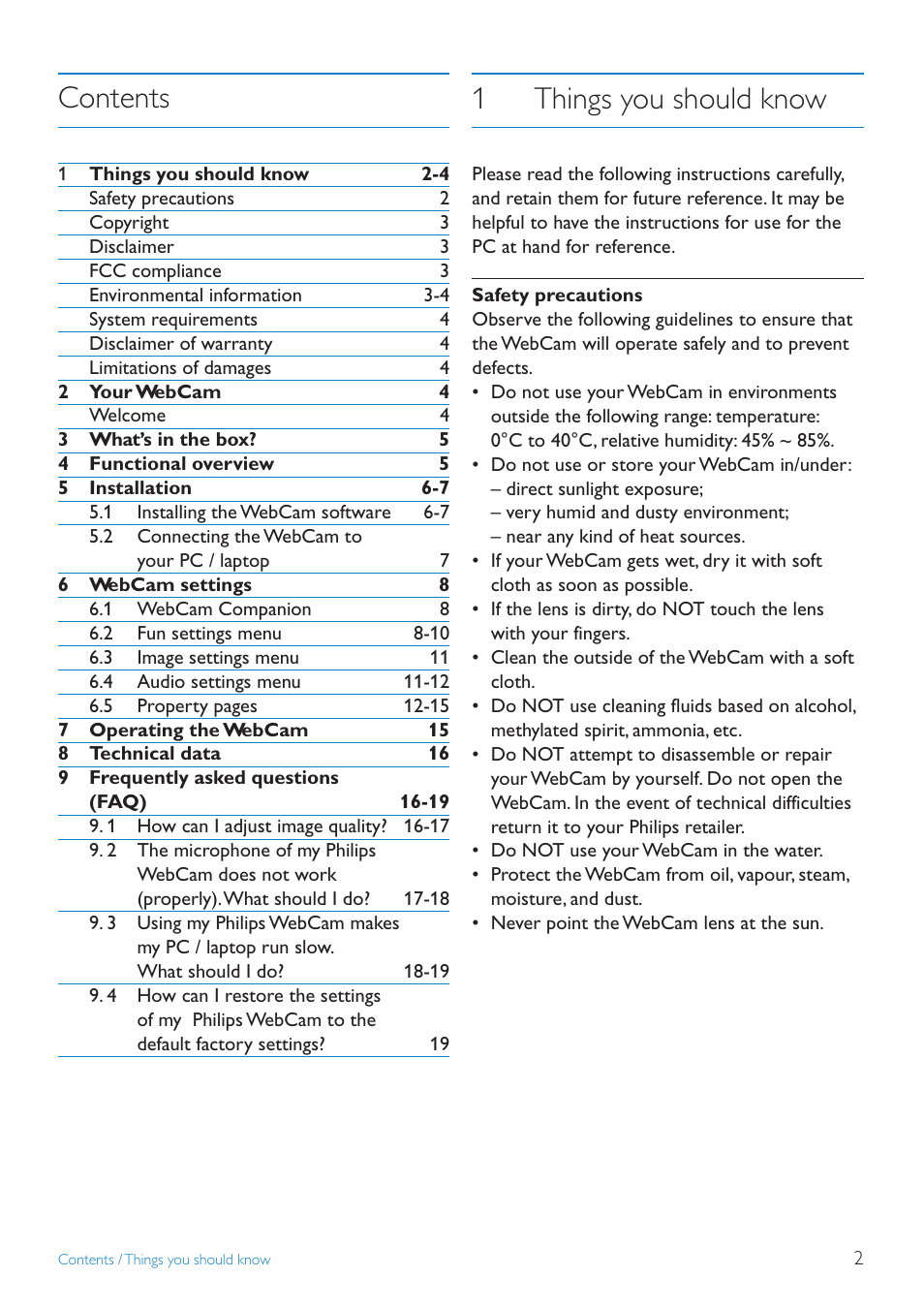 Philips SPC630NC-00 User Manual | Page 2 / 20