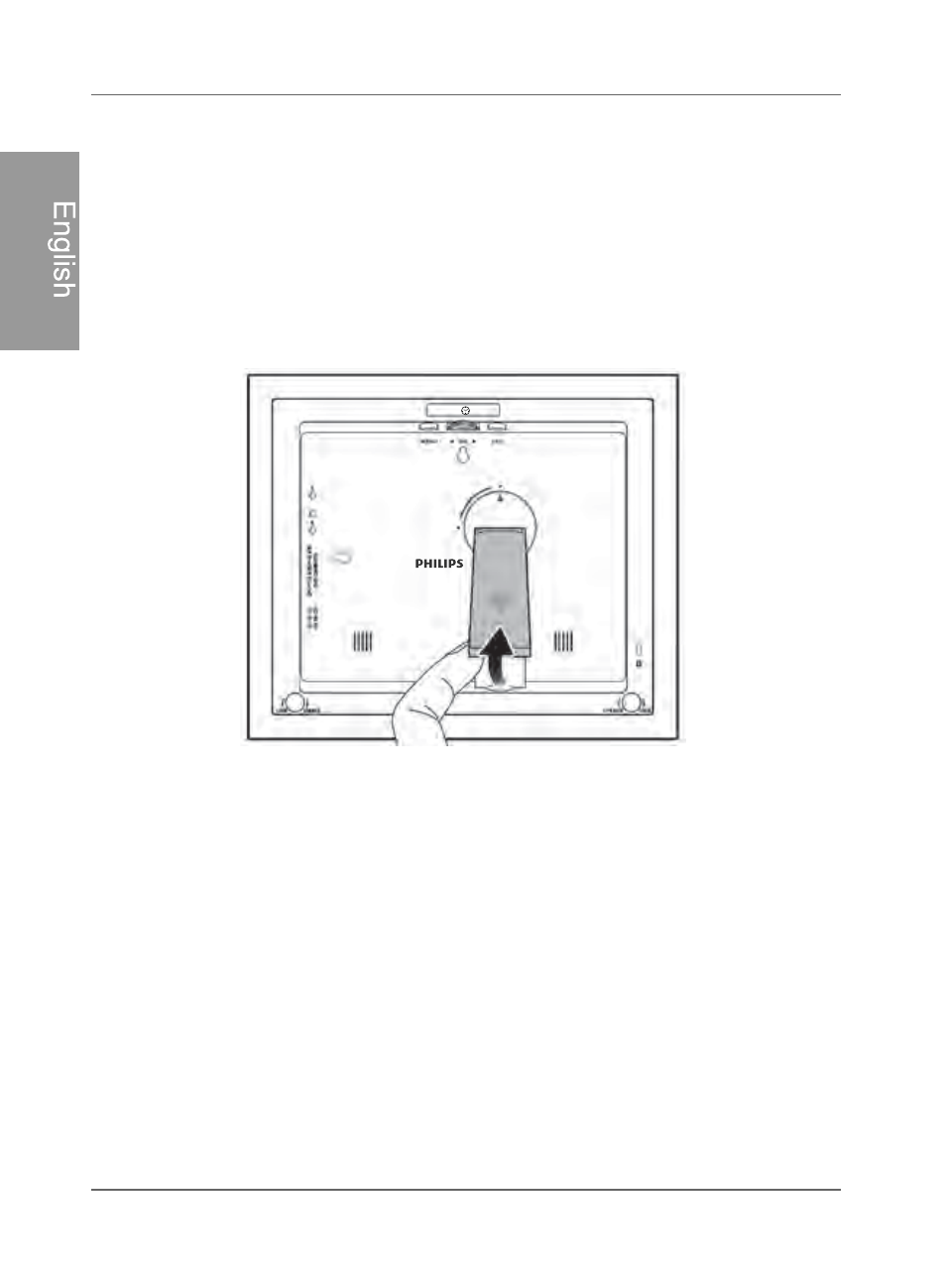 Getting started, Step 1: using the adjustable back stand | Philips SPF4480X-G7 User Manual | Page 17 / 210