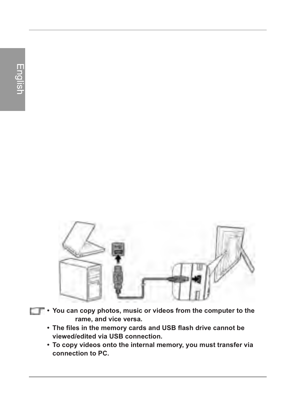 Step 7: connecting the photoframe to a computer, Engl is h | Philips SPF4480X-G7 User Manual | Page 25 / 210