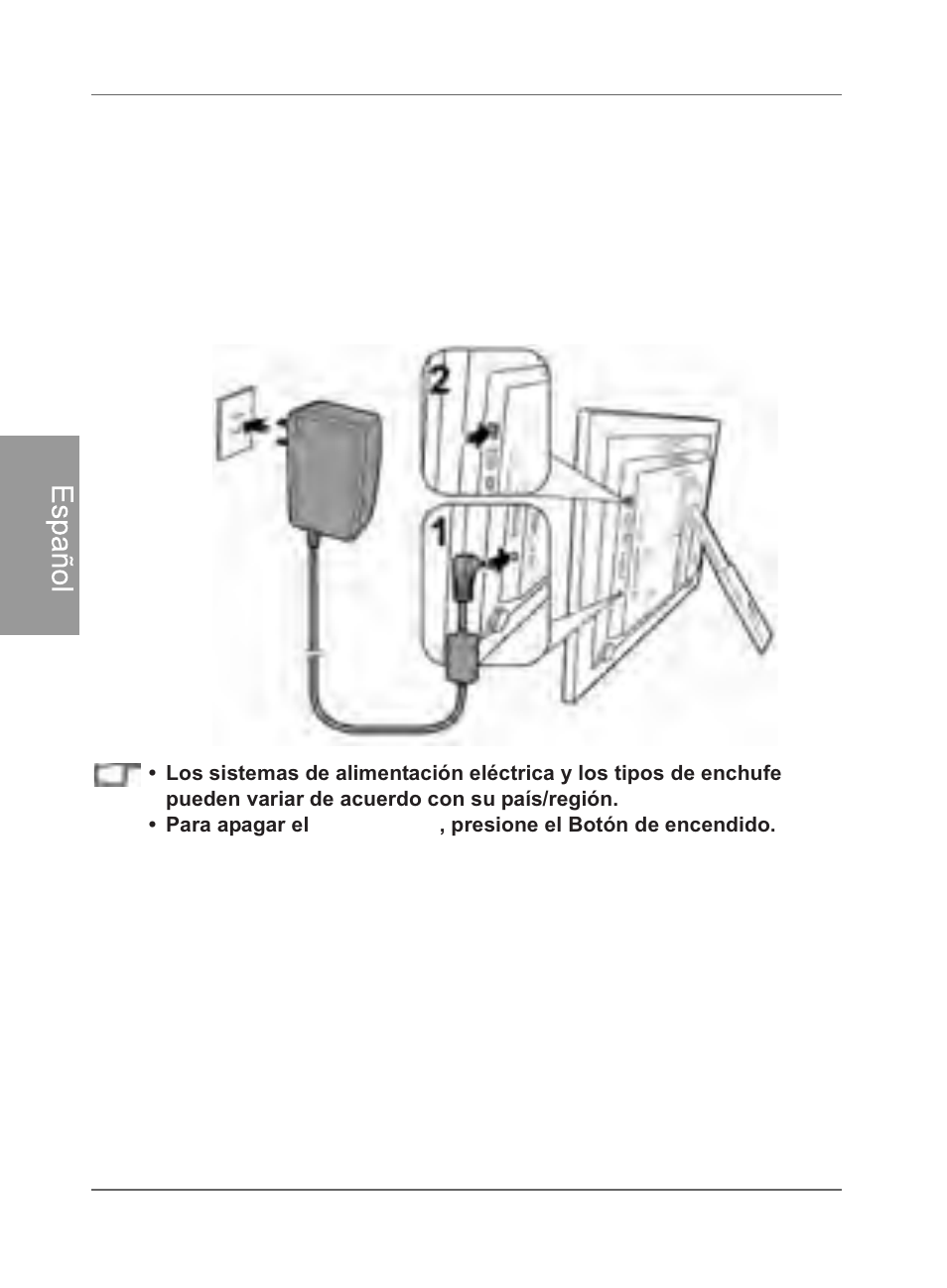 Paso 2: conexión de la alimentación eléctrica, Es paño l | Philips SPF4480X-G7 User Manual | Page 87 / 210