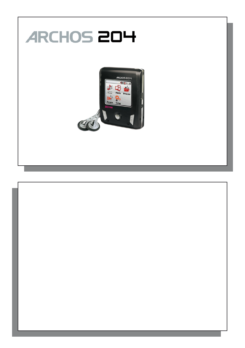 ARCHOS 204 User Manual | 24 pages