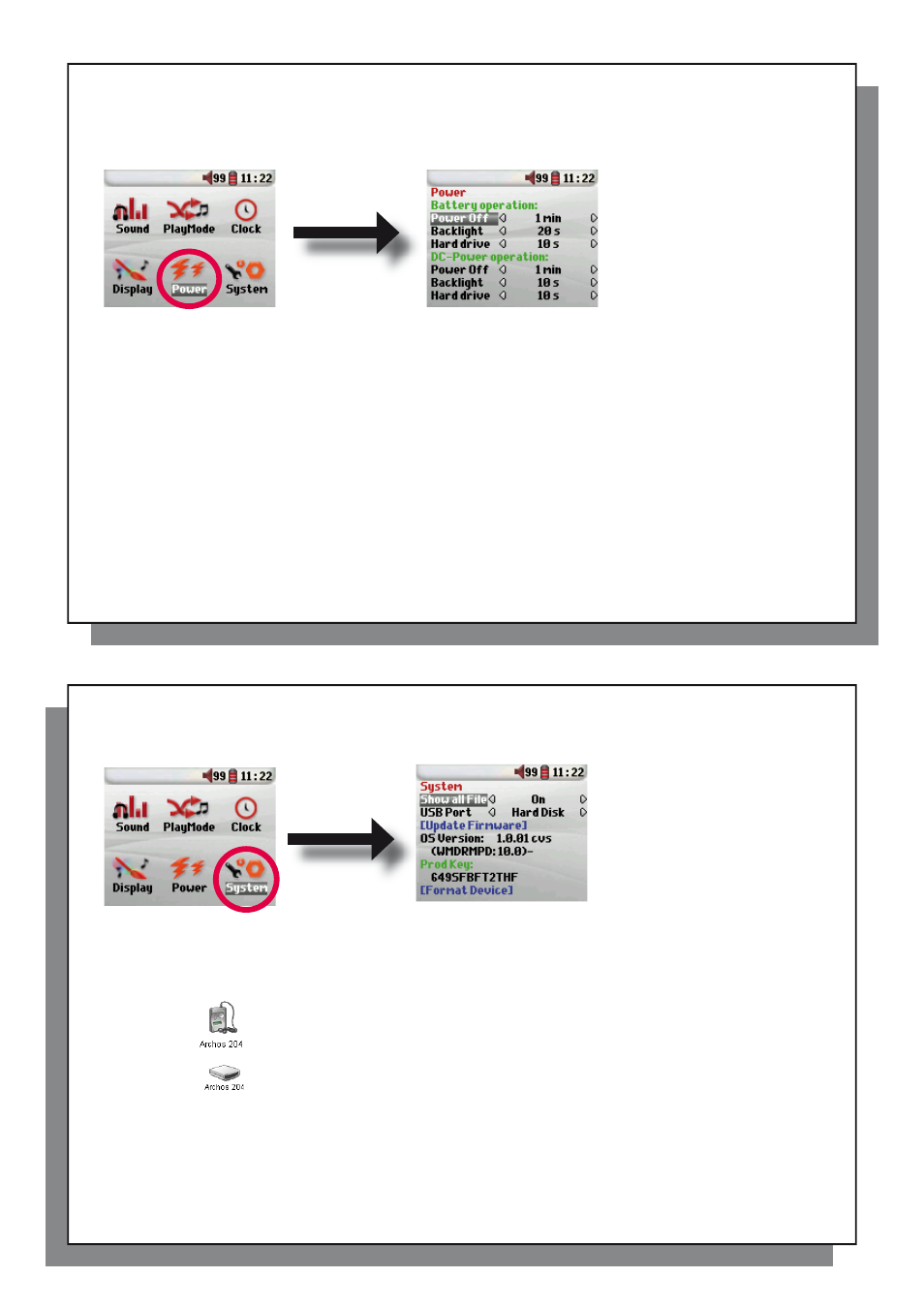 ARCHOS 204 User Manual | Page 13 / 24