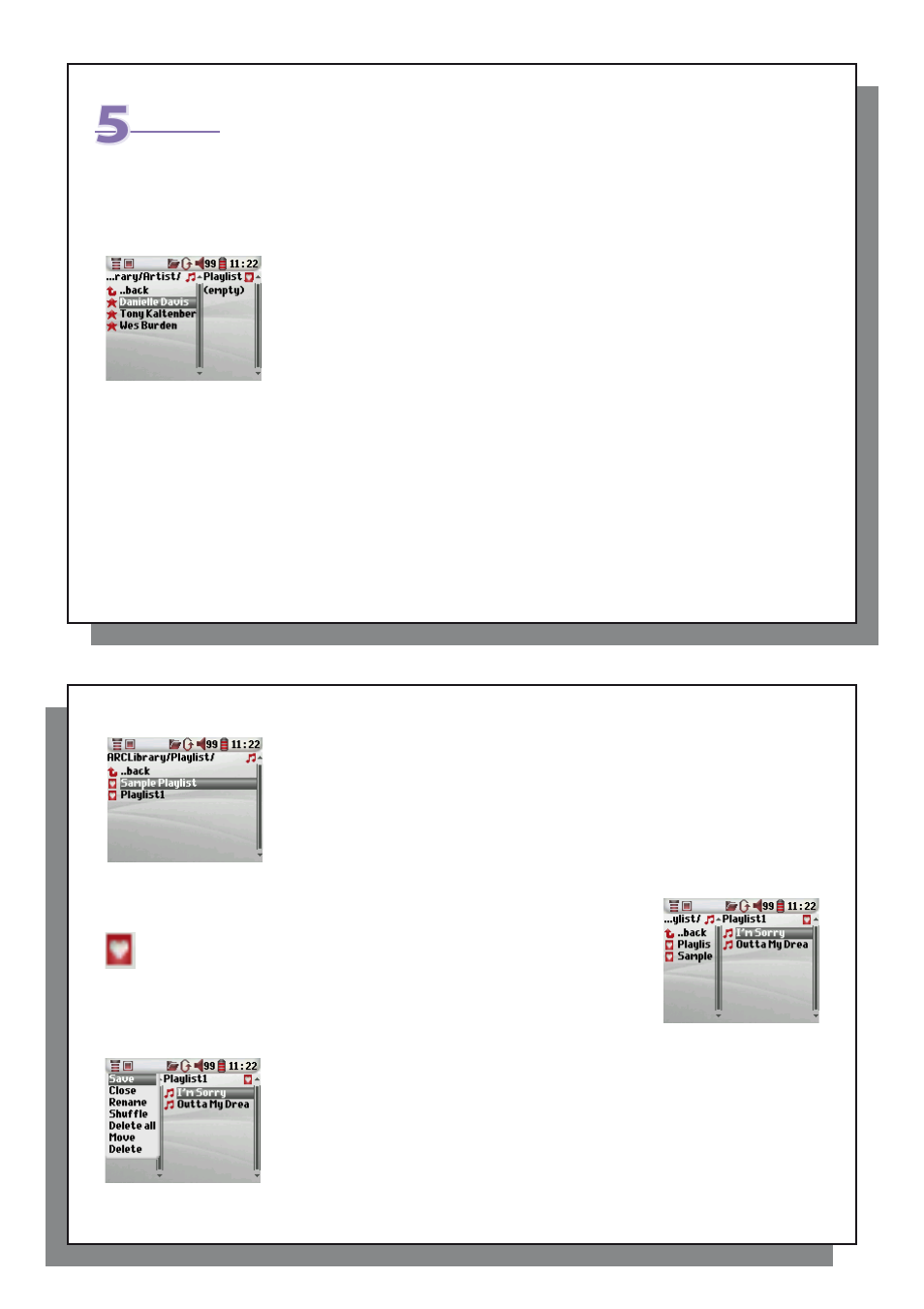 Playlists | ARCHOS 204 User Manual | Page 9 / 24