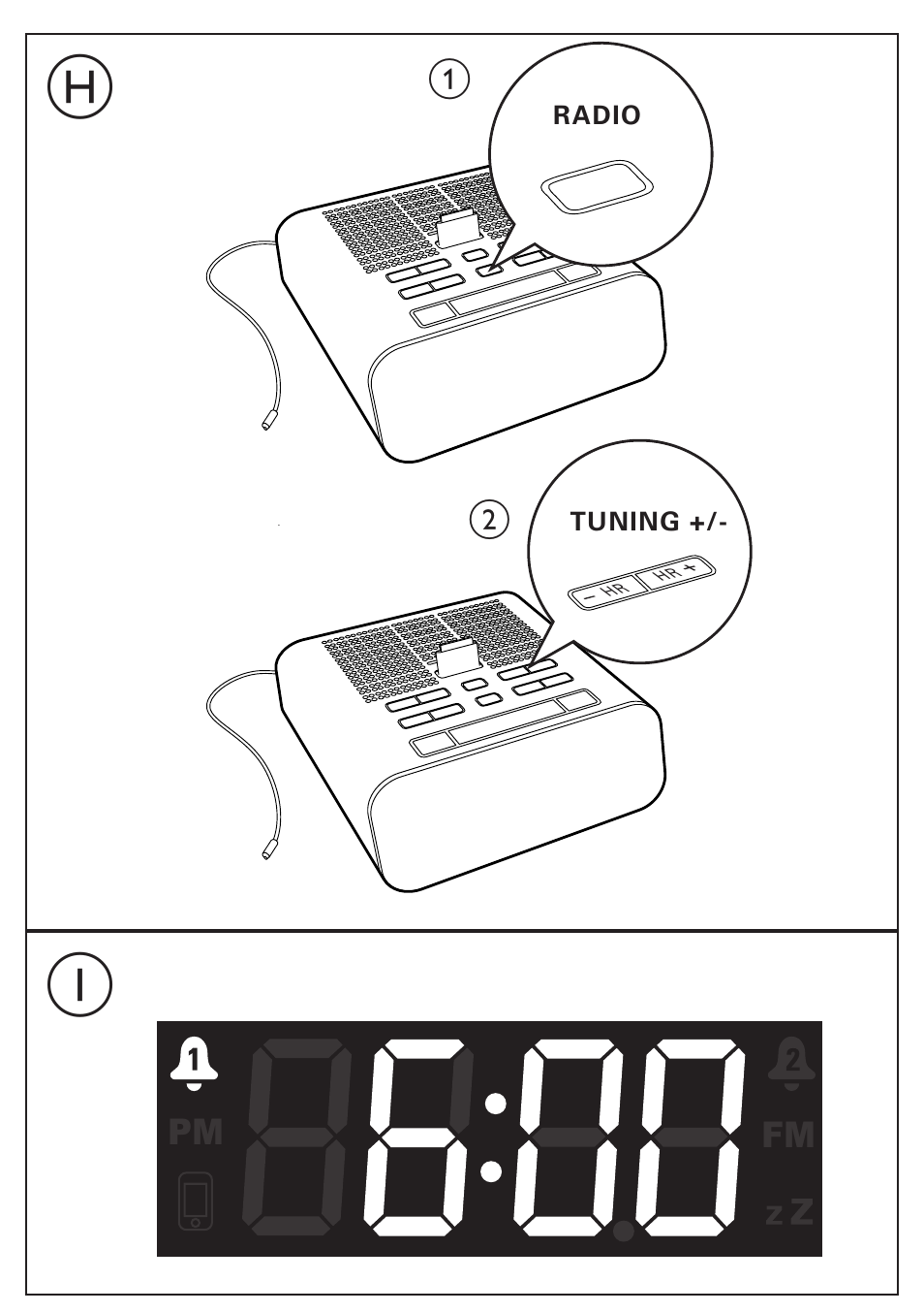 Pm fm | Philips AJ3270D-37 User Manual | Page 6 / 28