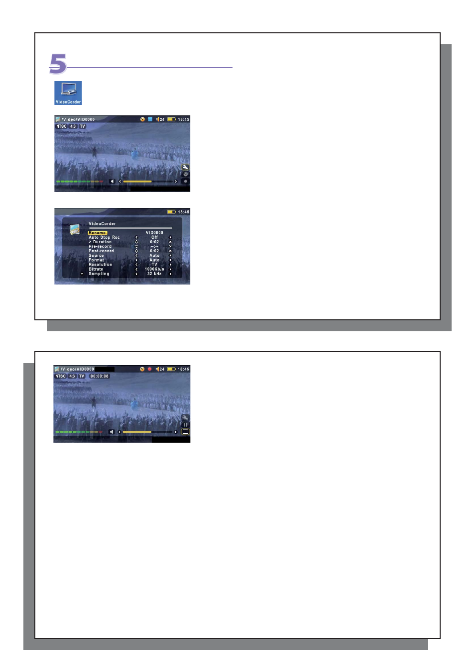Video – recording video files | ARCHOS AV 700 User Manual | Page 10 / 55