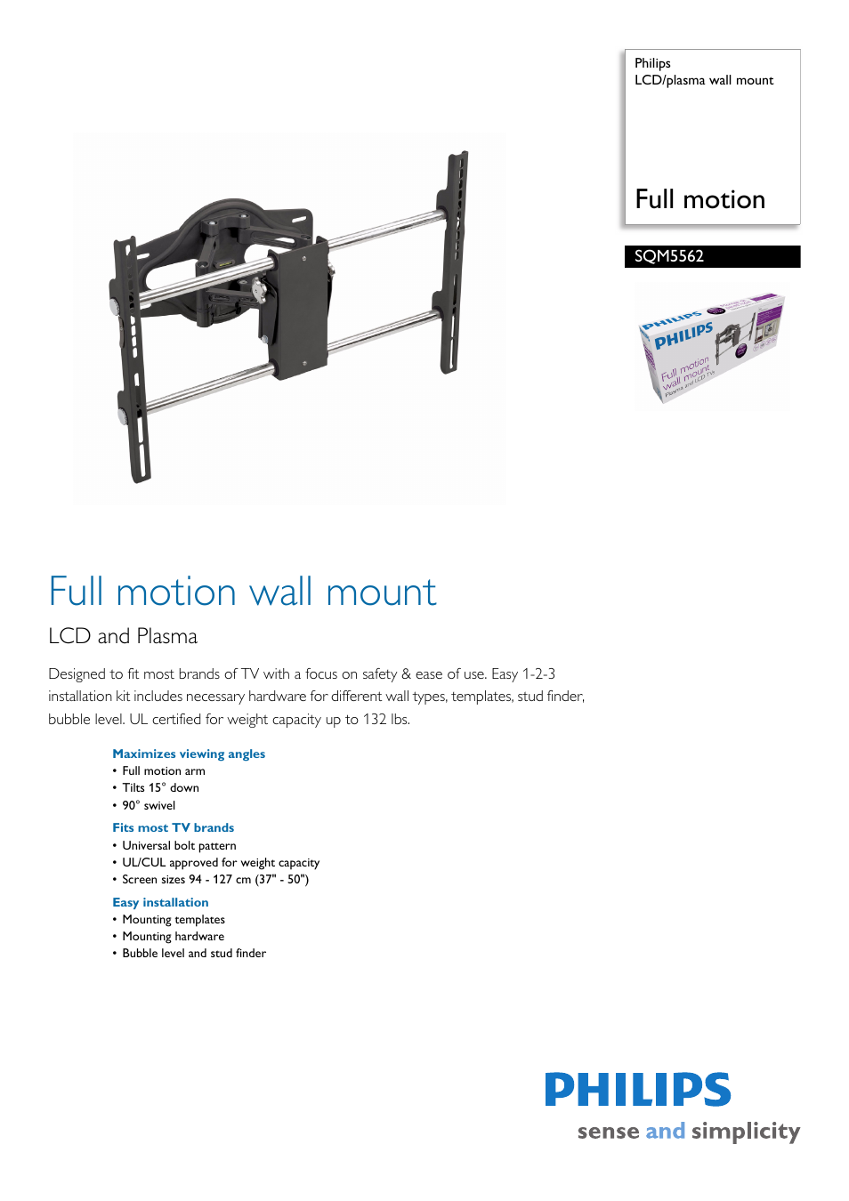 Philips SQM5562-27 User Manual | 2 pages