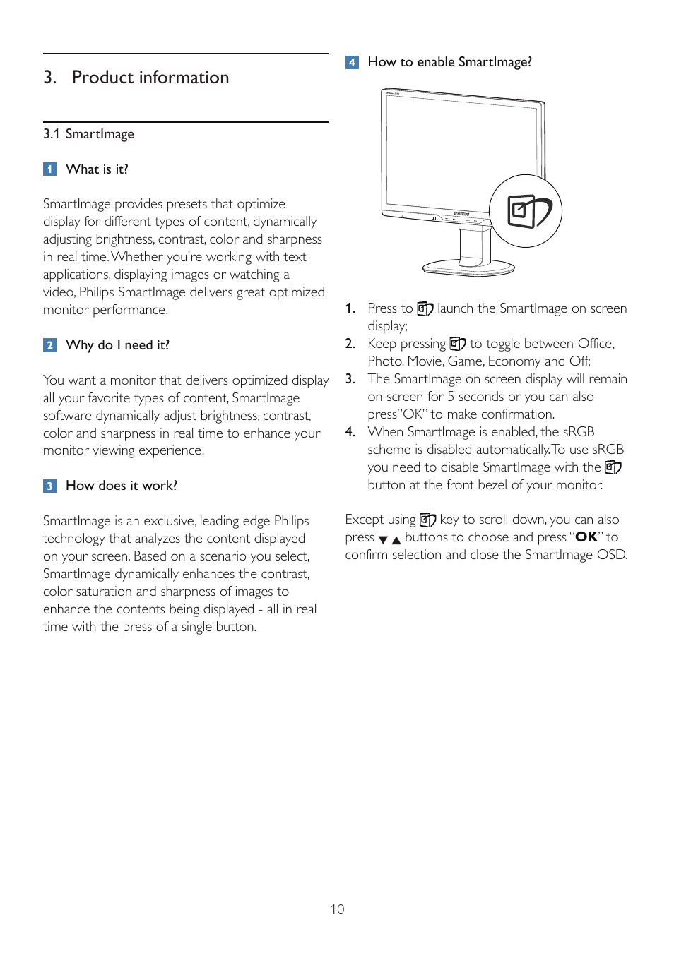 Product information | Philips 225B2CS-00 User Manual | Page 12 / 55